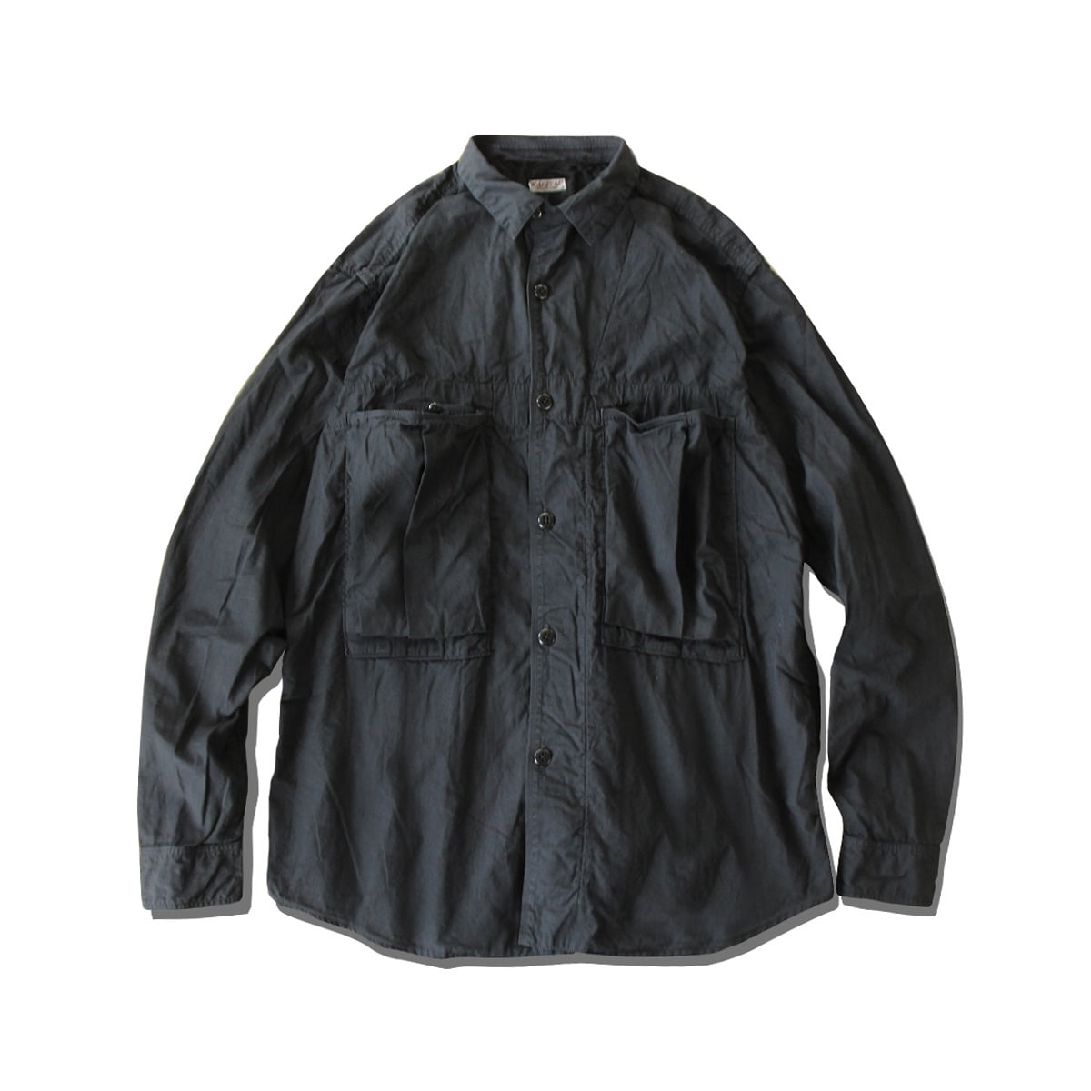 [KAPITAL] BROAD CLOTH ANORAK SHIRT &#039;BLACK&#039;