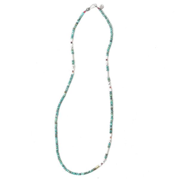 [ATEASE] Silver &amp; Turquoise BZ Necklace
