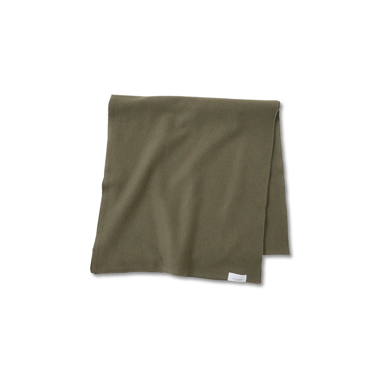 [STILL BY HAND] GD02203OS - WOOL KNIT STOLE &#039;OLIVE&#039;