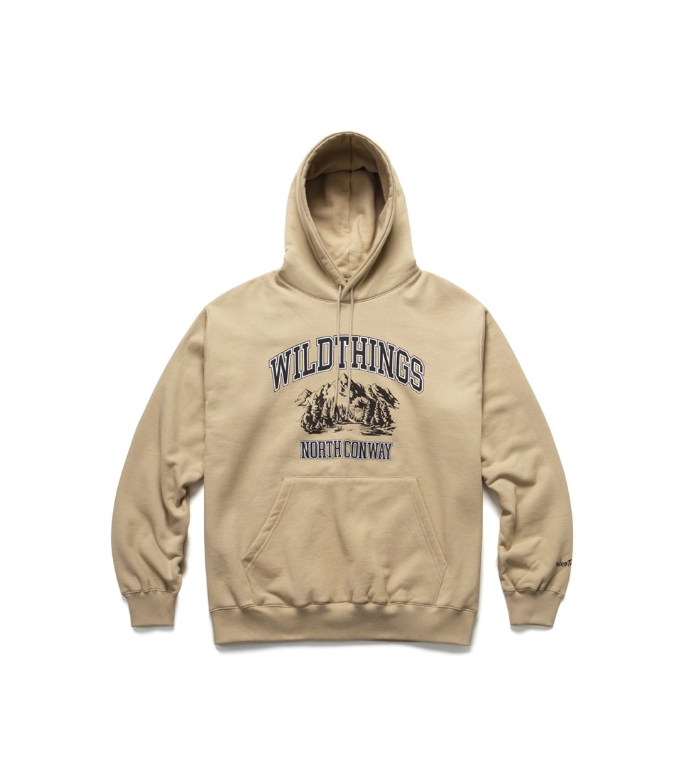 [WILD THINGS] LAKE COLLEGE PULLOVER HOODIE &#039;SAND&#039;