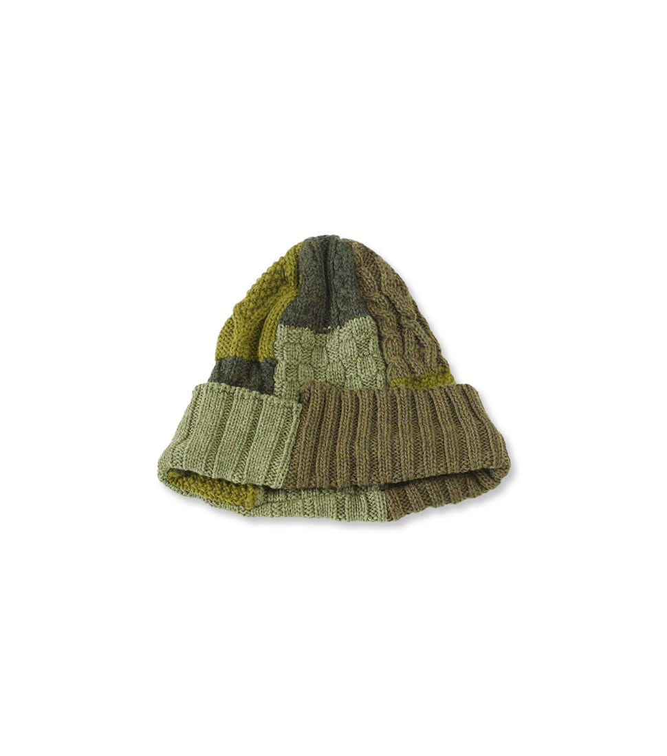 [CAL O LINE] CABLE KNIT CAP ‘OLIVE’