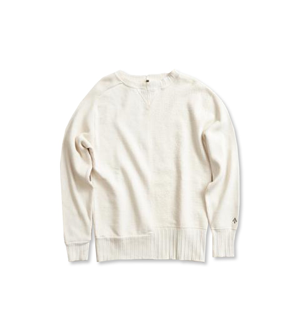 [NIGEL CABOURN] ARMY CREW JERSEY MIX &#039;OFF WHITE&#039;