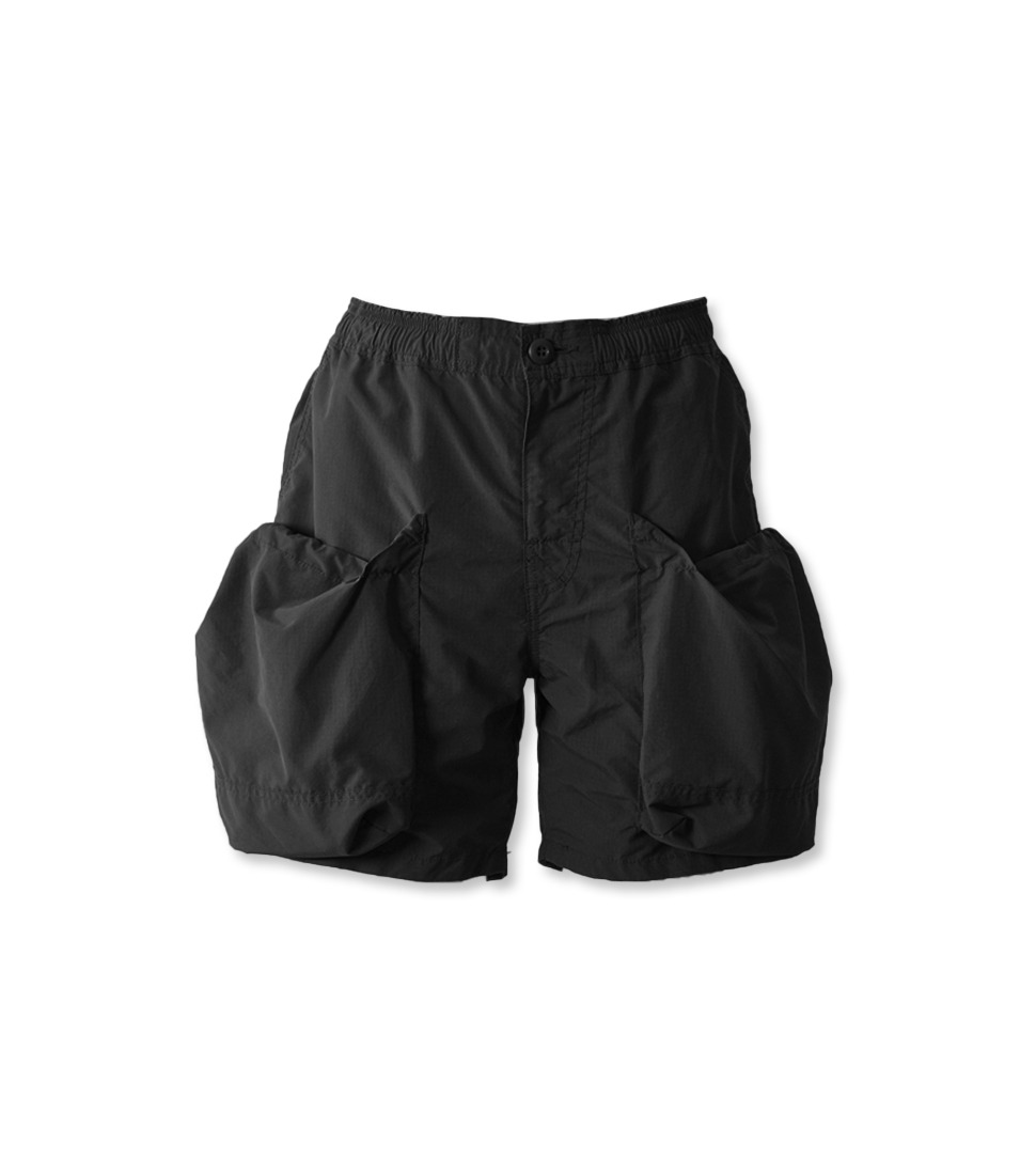 [REMI RELIEF]POLY RIPSTOP OUTDOOR SHORTS &#039;BLACK&#039;