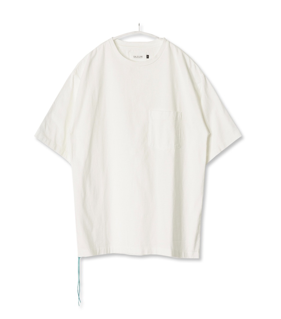 [CAL O LINE] SOLID COLOR POCKET S/S TEE (COMFORT) ‘WHITE’