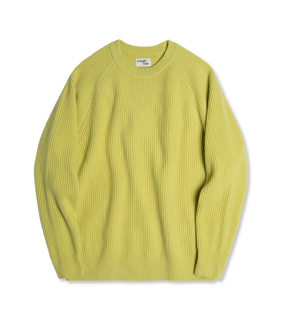 [ROUGH SIDE] 123. MEADOW SWEATER &#039;LIME&#039;