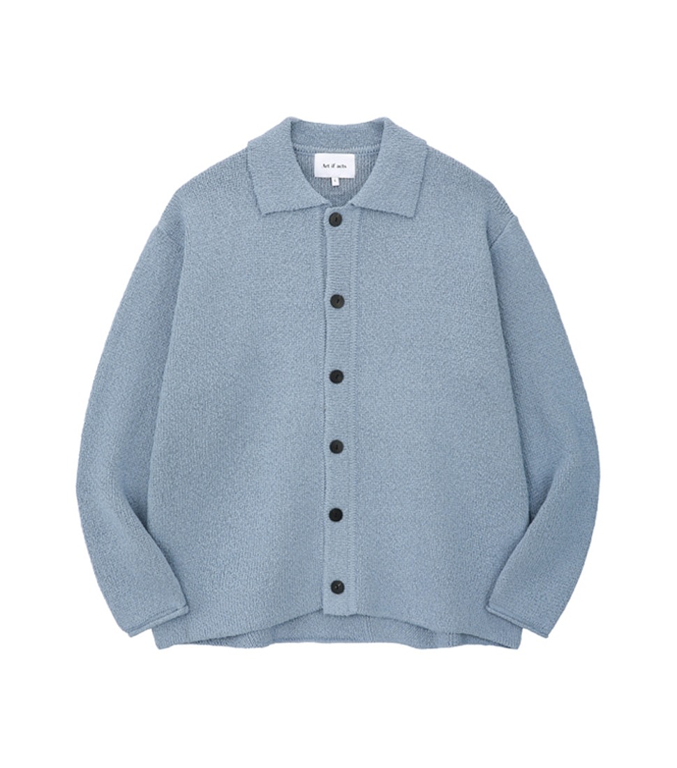 [ART IF ACTS]DEWDROP BOUCLE KNIT CARDIGAN&#039;PALE BLUE&#039;