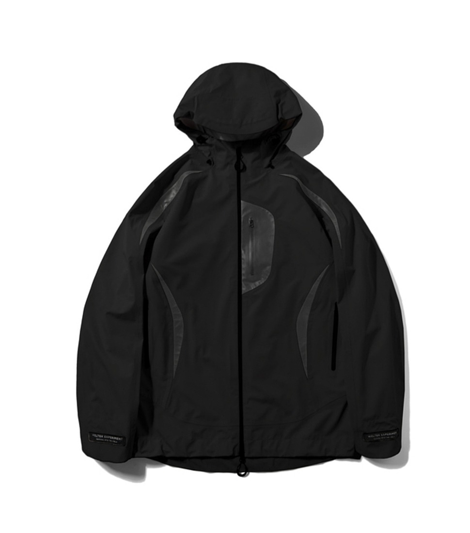 [WELTER EXPERIMENT]WOL030_3LAYER NUT HOOD SHELL JACKET&#039;BLACK&#039;
