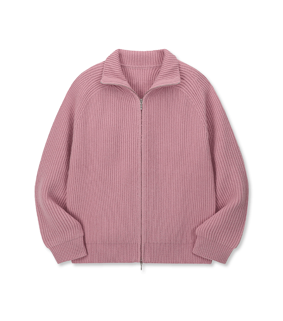 [ART IF ACTS]CASHMERE FULL ZIP-UP JACKET&#039;WILD ROSE&#039;