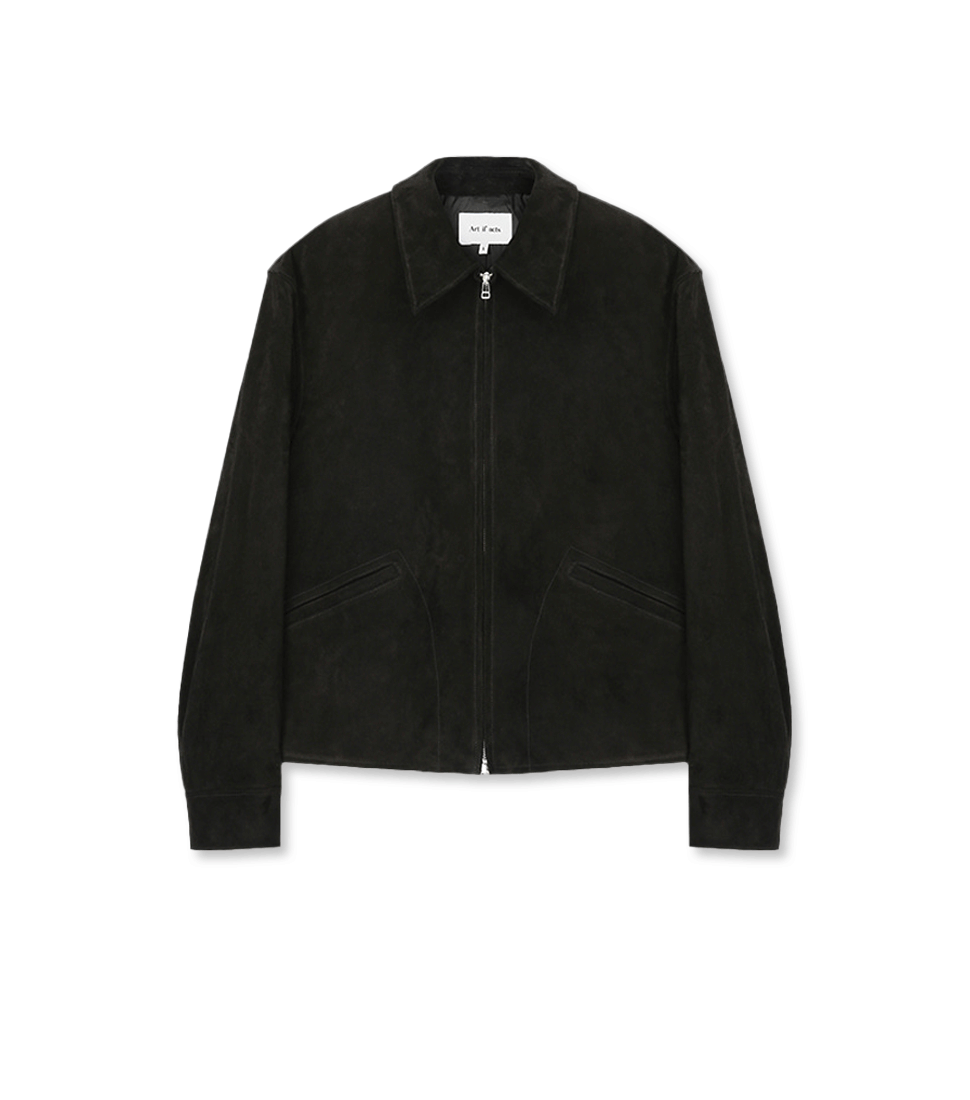 [ART IF ACTS]SUEDE 60&#039;S SPORTS JACKET&#039;BLACK&#039;