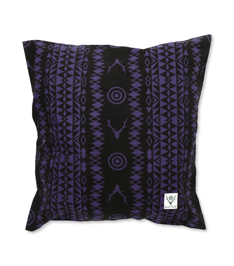 [SOUTH2 WEST8] CUSHION COVER - FLANNEL CLOTH / PRINTED&#039;SKULL&amp;TARGET&#039;