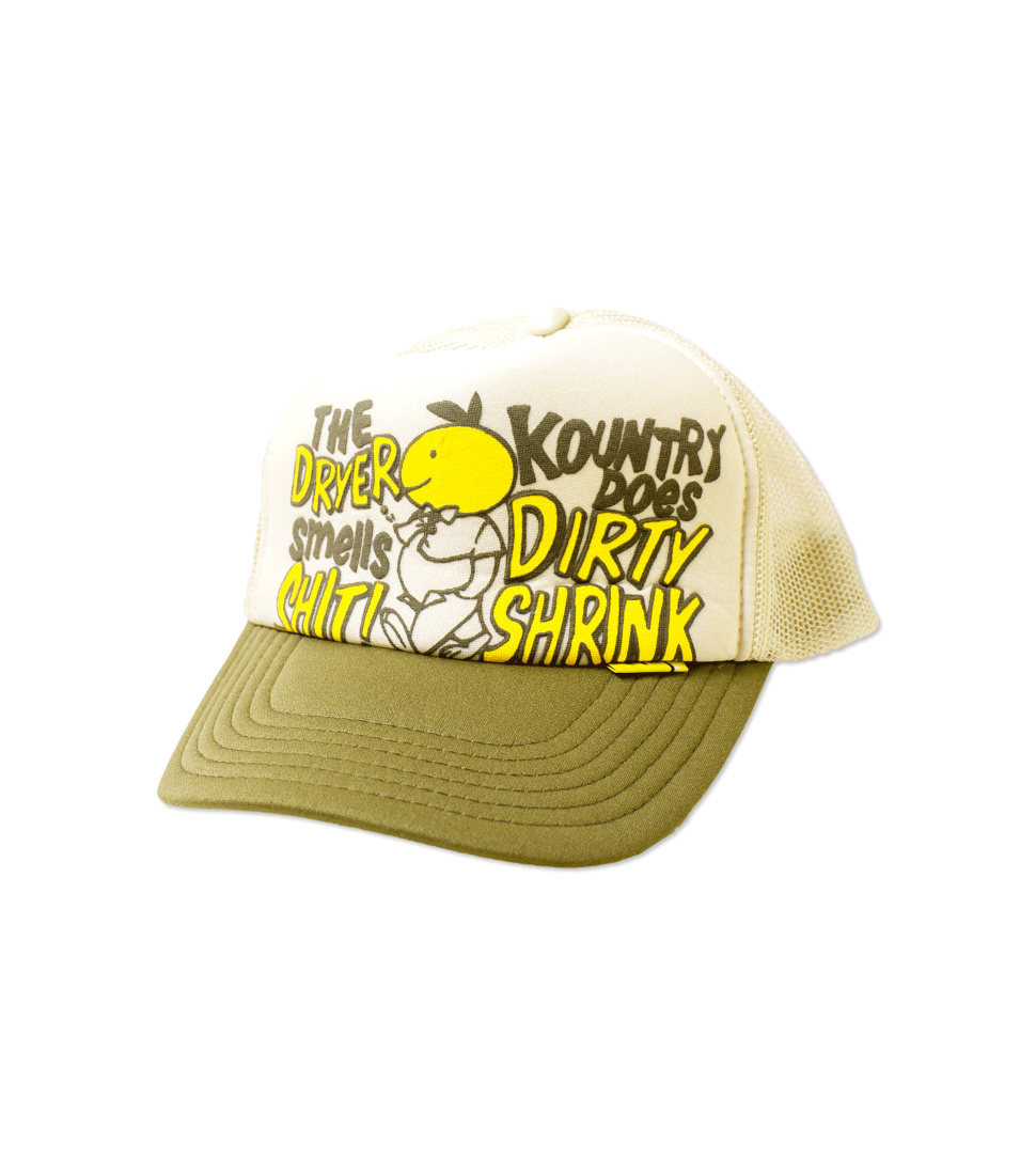 [KAPITAL] KOUNTRY DIRTY SHRINK TRUCK CAP&#039;NATURAL X KHAKI&#039;