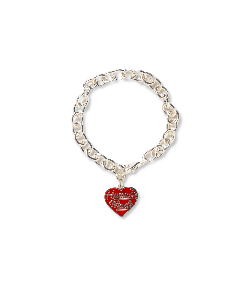 [HUMAN MADE]HEART SILVER BRACELET &#039;RED&#039;