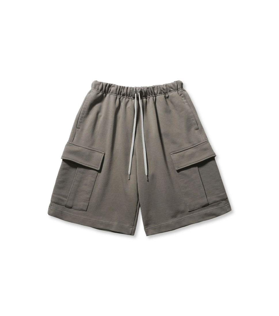 [MOIF]OVER MIL SWEAT SHORTS&#039;OLIVE GRAY&#039;