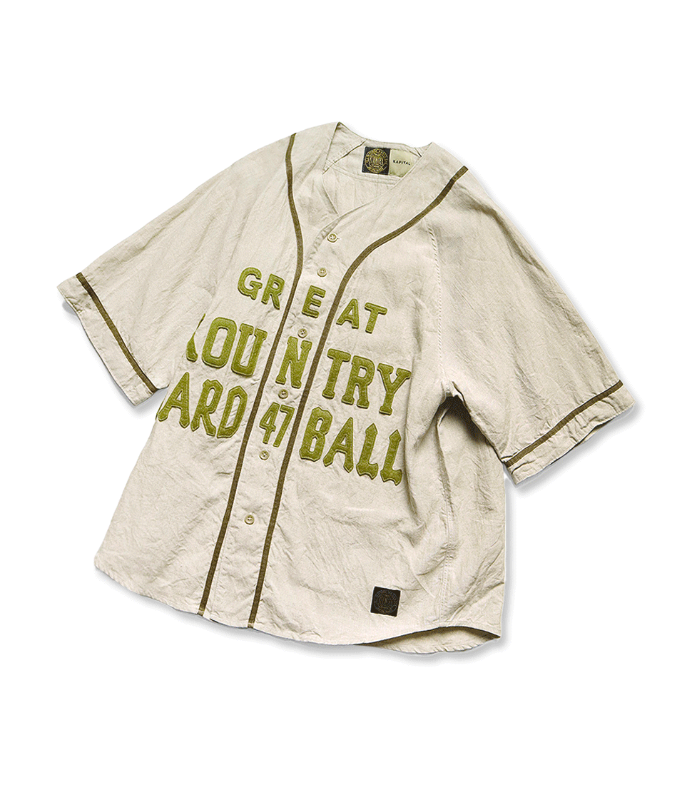 Kapital Kountry 8oz Reconstruction Denim Great Kountry Baseball Shirt - Indigo (Processing) 4